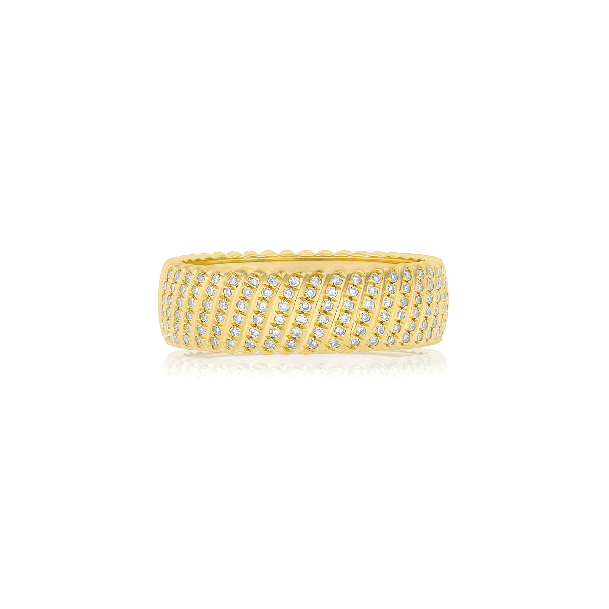 Diamond Jumbo Twist Ring in 14k yellow gold
