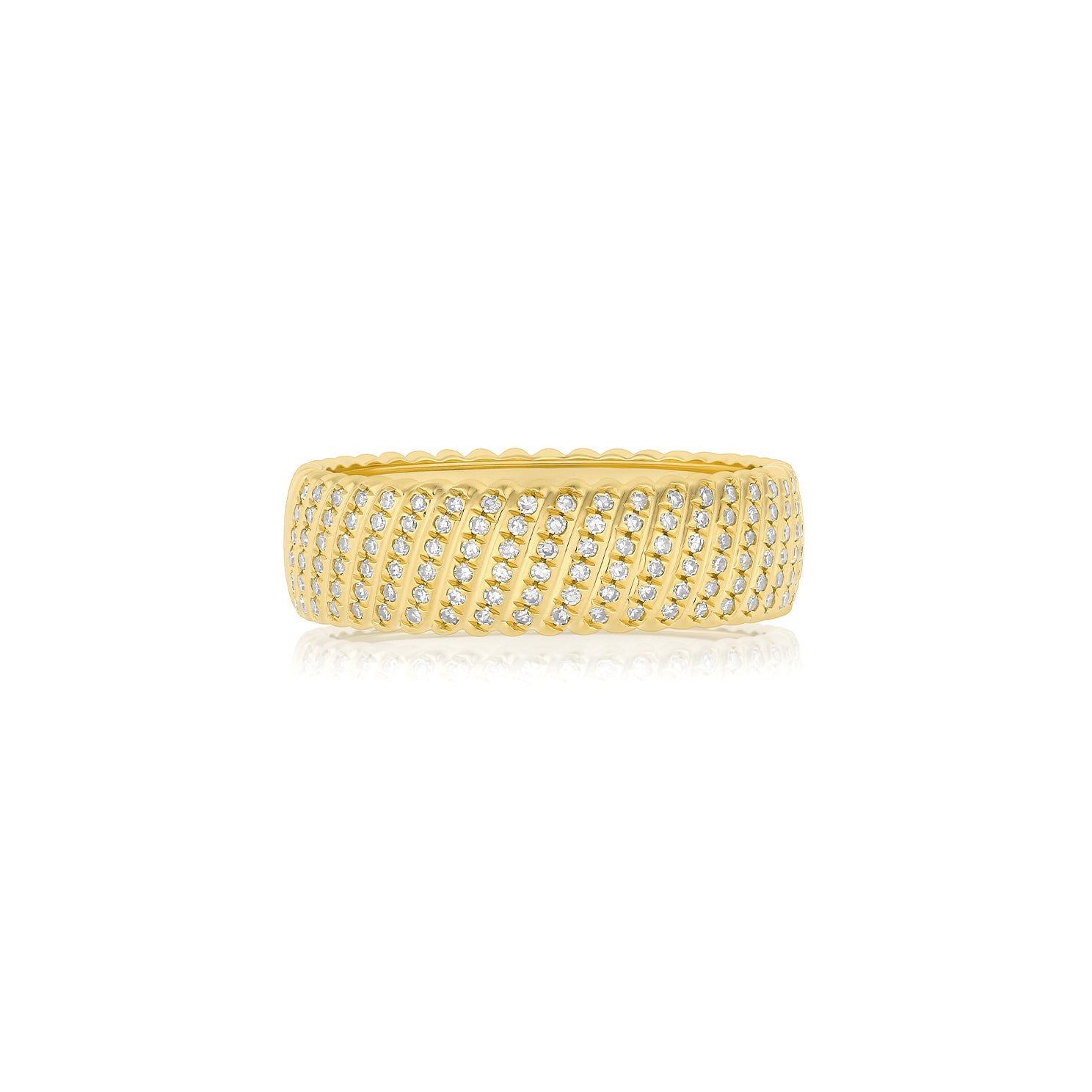 Diamond Jumbo Twist Ring in 14k yellow gold