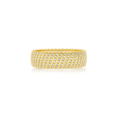 Diamond Jumbo Twist Ring in 14k yellow gold