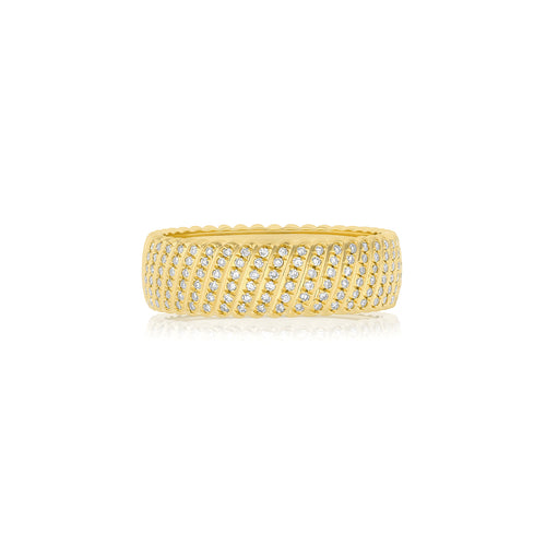 Diamond Jumbo Twist Ring in 14k yellow gold