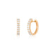 Prong Set Diamond Baguette Hoop Earrings in 14k rose gold