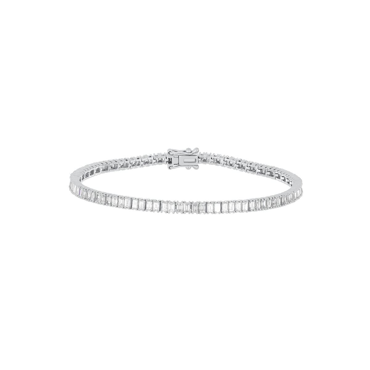 Prong Set Diamond Baguette Eternity Bracelet