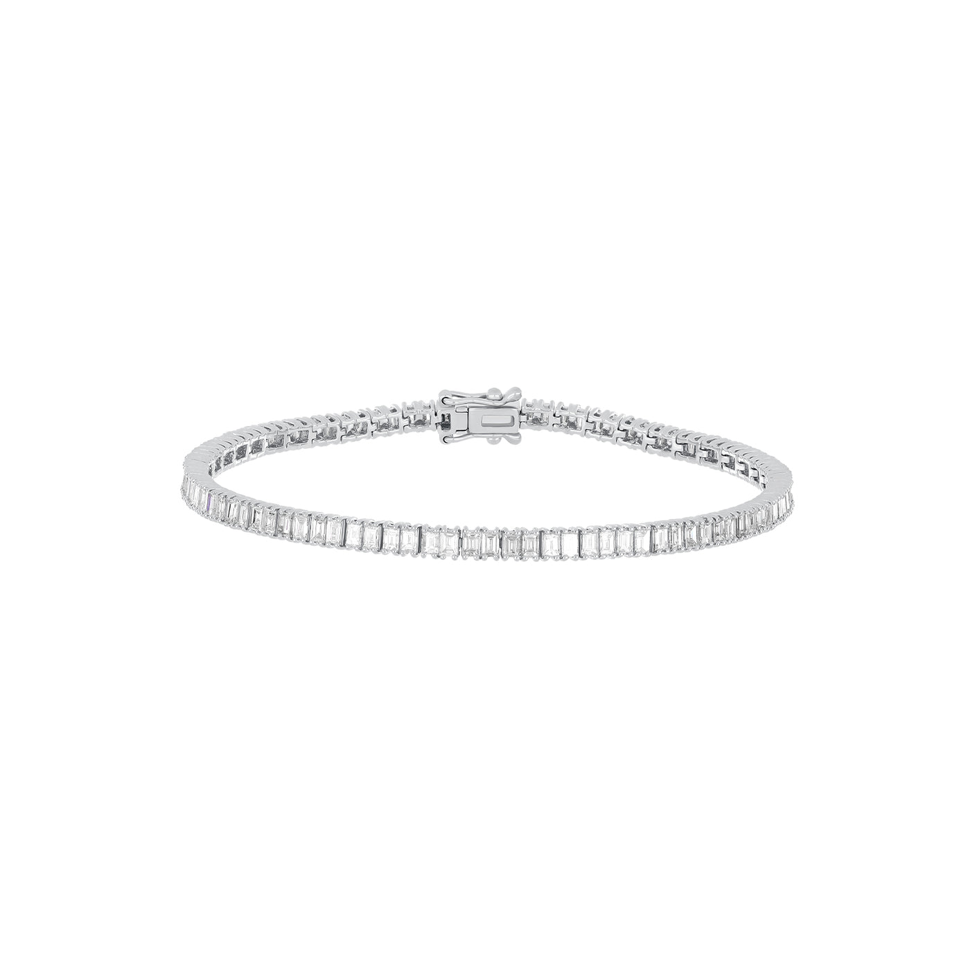 Prong Set Diamond Baguette Eternity Bracelet