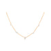 Multi Diamond Cluster Necklace in 14k rose gold