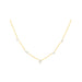 Multi Diamond Cluster Necklace in 14k yellow gold