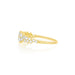 Diamond Cluster Ring in 14k yellow gold side view