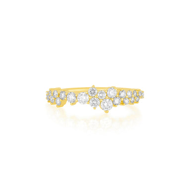 Diamond Cluster Ring in 14k yellow gold