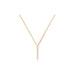 Prong Set Diamond Waterfall Necklace in 14k rose gold