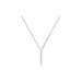 Prong Set Diamond Waterfall Necklace in 14k white gold