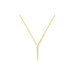 Prong Set Diamond Waterfall Necklace in 14k yellow gold