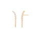 Prong Set Diamond Waterfall Earrings in 14k rose gold