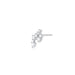 Diamond Cluster Dangle Stud Earring in 14k white gold