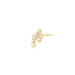 Diamond Cluster Dangle Stud Earring in 14k yellow gold