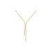 Diamond Lily Necklace in 14k yellow gold view of bottom of necklace