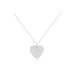 Gold Jumbo Heart Necklace in 14k white gold