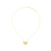 Pavé Diamond Jumbo Butterfly Necklace in 14k yellow gold