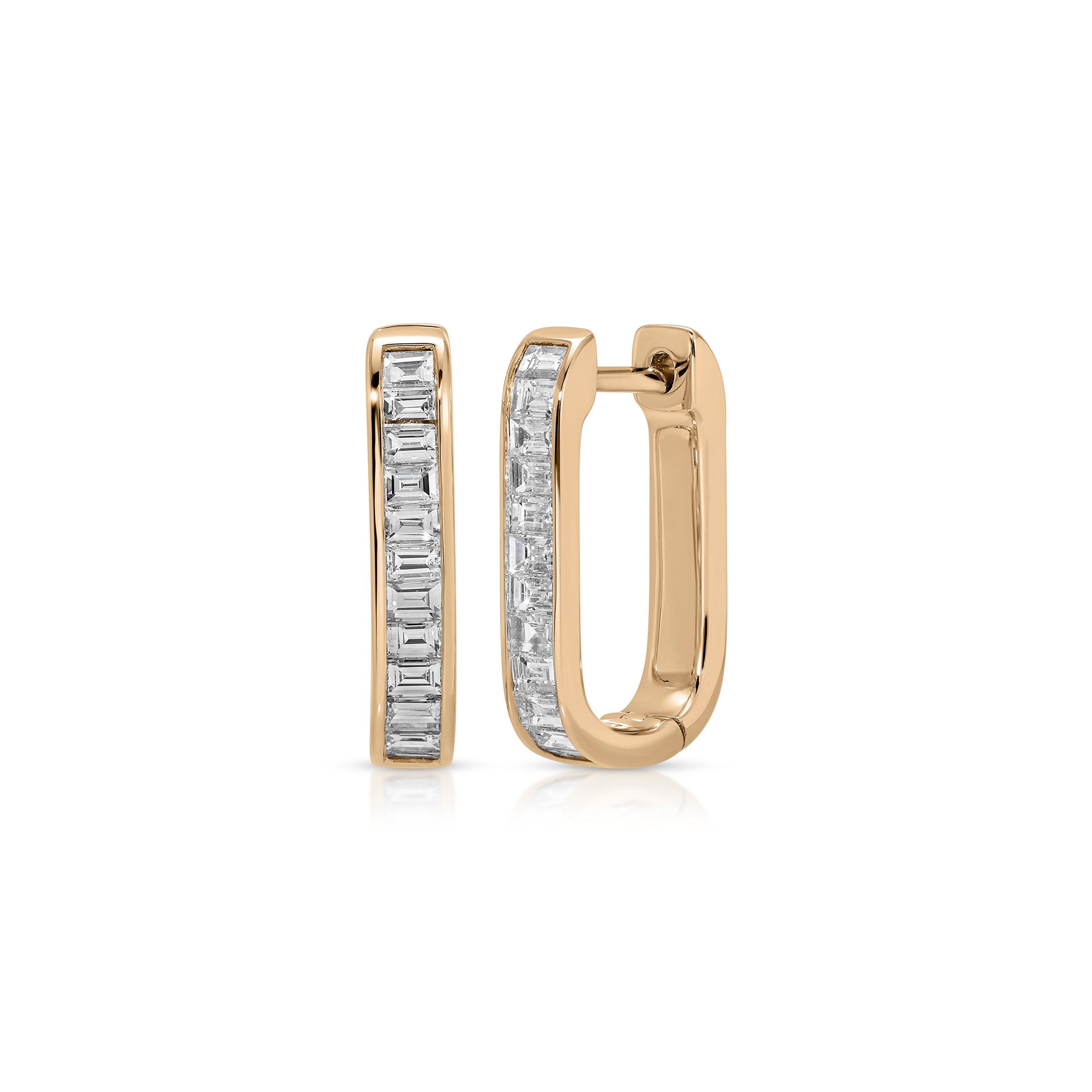 Diamond Baguette Jumbo Lola Hoop Earring