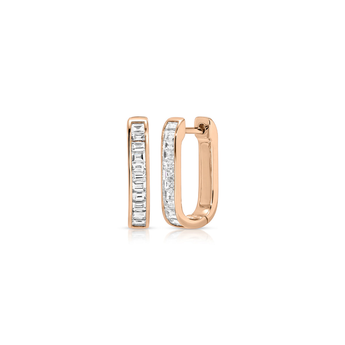 Diamond Baguette Jumbo Lola Hoop Earring