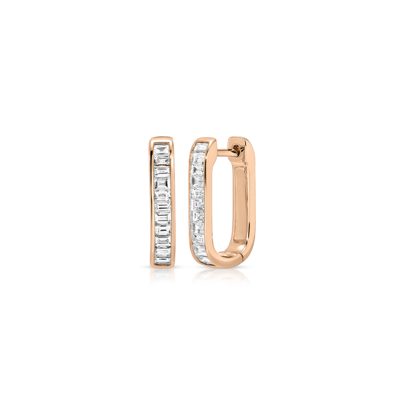 Diamond Baguette Jumbo Lola Hoop Earring