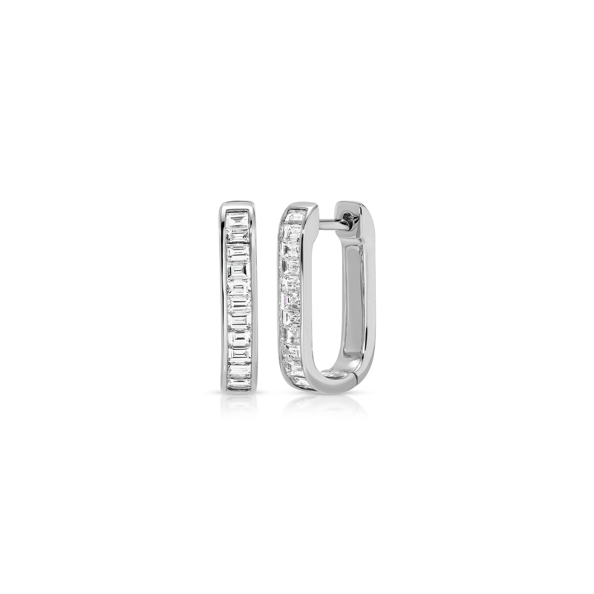 Diamond Baguette Jumbo Lola Hoop Earring