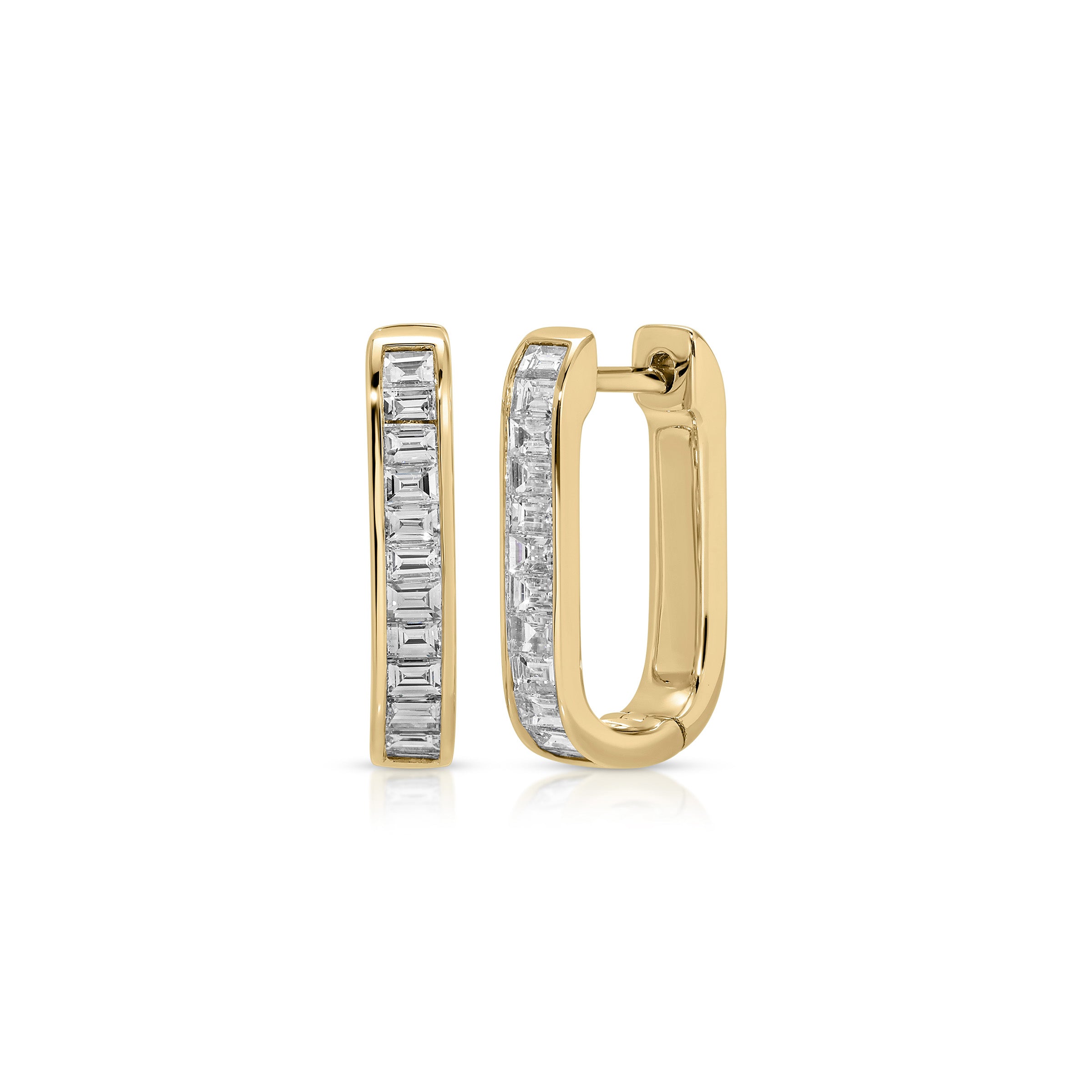 Diamond Baguette Jumbo Lola Hoop Earring