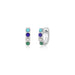 Seaside Stone Mini Huggie Earring in 14k white gold