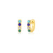 Seaside Stone Mini Huggie Earring in 14k yellow gold