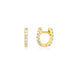 Reversible Diamond & Turquoise Mini Huggie Earring in 14k yellow gold