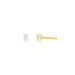 Diamond Oval Stud Earring in 14k yellow gold