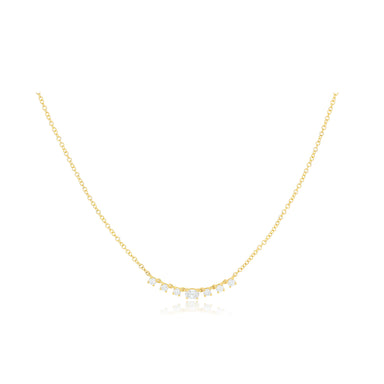 Diamond Carrie Necklace in 14k yellow gold