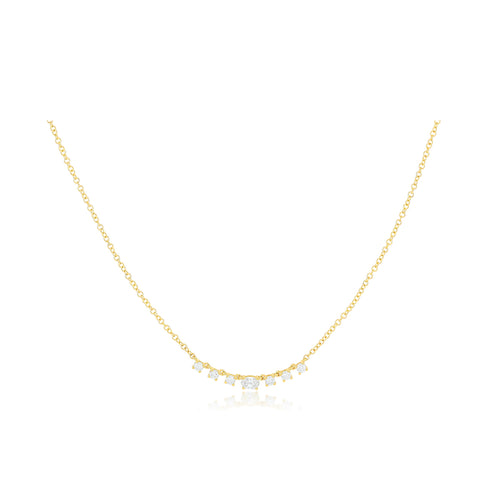 Diamond Carrie Necklace in 14k yellow gold