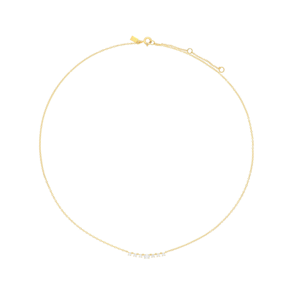 Diamond Carrie Necklace in 14k yellow gold