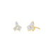 Triple Diamond Cluster Stud Earrings in 14k yellow gold