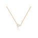 Triple Diamond Cluster Necklace in 14k rose gold