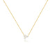 Triple Diamond Cluster Necklace in 14k yellow gold