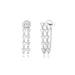 Double Multi Diamond Chain Stud Earring in 14k white gold