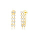 Double Multi Diamond Chain Stud Earring in 14k yellow gold