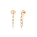 Multi Diamond Baguette Chain Stud Earring in 14k rose gold