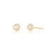 Diamond Pillow Stud Earrings in 14k rose gold