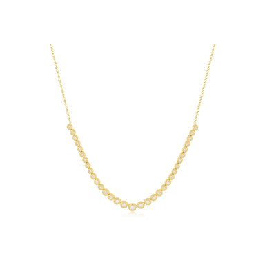Graduated Diamond Pillow Necklace in 14k yellow gold