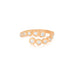 Graduated Diamond Pillow Wrap Ring in 14k rose gold