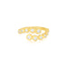 Graduated Diamond Pillow Wrap Ring in 14k yellow gold