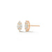 Diamond Illusion Marquise Stud Earrings in 14k rose gold