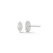 Diamond Illusion Marquise Stud Earrings in 14k white gold