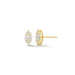 Diamond Illusion Marquise Stud Earrings in 14k yellow gold