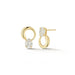 The Iris Illusion Stud Earrings in 14k yellow gold