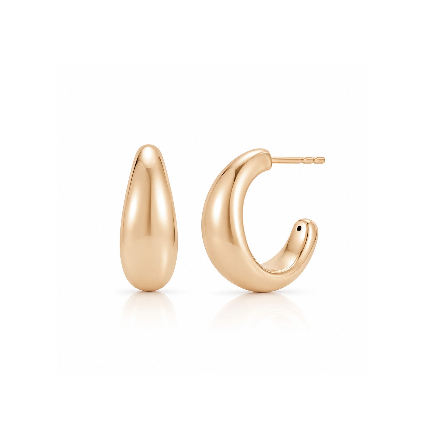 Gold Jumbo Dome Hoop Earrings