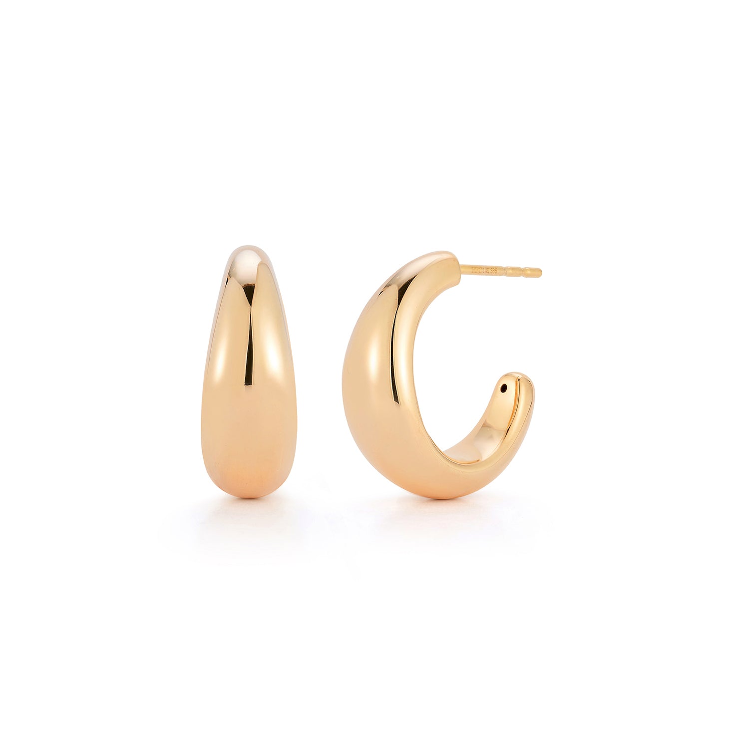 Gold Jumbo Dome Hoop Earrings