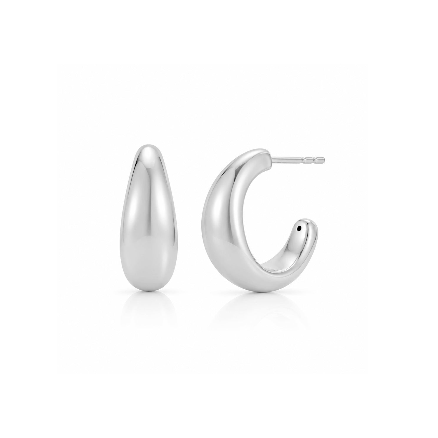 Gold Jumbo Dome Hoop Earrings