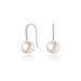 Pearl Ball Drop Earrings in 14k white gold